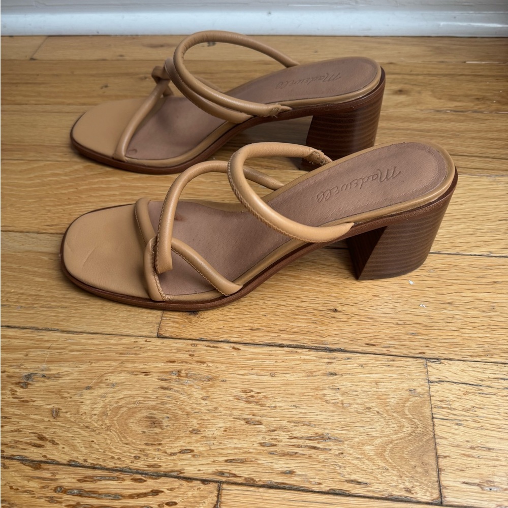 Madewell heeled leather strappy sandals size 10